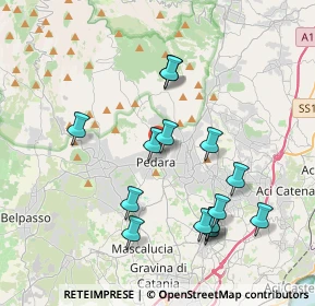 Mappa Via delle Rimembranze, 95030 Pedara CT, Italia (4.332)