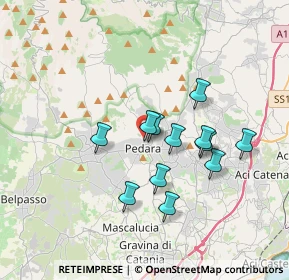 Mappa Via delle Rimembranze, 95030 Pedara CT, Italia (3.30833)