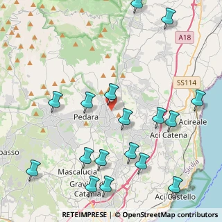 Mappa Via Sant'Agata, 95039 Trecastagni CT, Italia (5.89882)