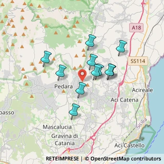 Mappa Via Sant'Agata, 95039 Trecastagni CT, Italia (3.09909)