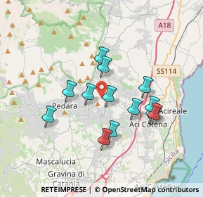 Mappa Via Giuseppe Garibaldi, 95039 Viagrande CT, Italia (3.40769)