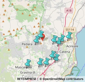 Mappa Via Giuseppe Garibaldi, 95039 Viagrande CT, Italia (4.00818)