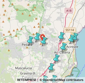Mappa Via Giuseppe Garibaldi, 95039 Viagrande CT, Italia (5.02636)