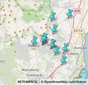 Mappa Via Paolo VI, 95039 Trecastagni CT, Italia (2.9075)