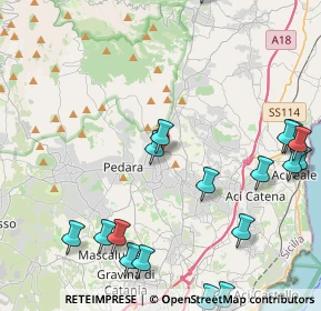 Mappa Via Paolo VI, 95039 Trecastagni CT, Italia (6.25)