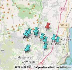 Mappa Via Paolo VI, 95039 Trecastagni CT, Italia (3.06571)