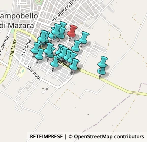 Mappa Via Rosario, 91021 Campobello di Mazara TP, Italia (0.37037)