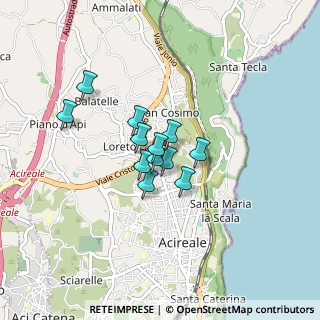 Mappa MATTEO RAGONISI VIA, 95024 Acireale CT, Italia (0.5875)