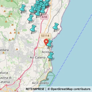 Mappa MATTEO RAGONISI VIA, 95024 Acireale CT, Italia (6.5095)