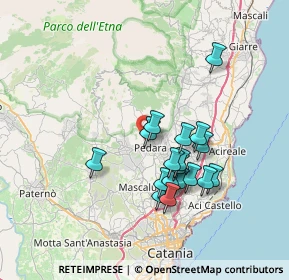 Mappa Via Antonio Pacinotti, 95030 Pedara CT, Italia (7.02)