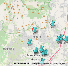 Mappa Via Antonio Pacinotti, 95030 Pedara CT, Italia (5.7625)