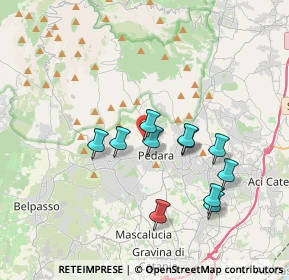 Mappa Via Antonio Pacinotti, 95030 Pedara CT, Italia (3.58455)