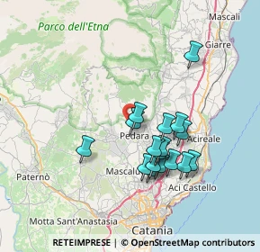 Mappa Via Enna, 95030 Pedara CT, Italia (6.95588)