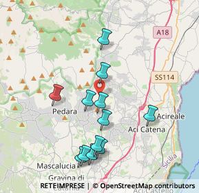 Mappa Via Professore Caruso, 95029 Viagrande CT, Italia (4.22917)