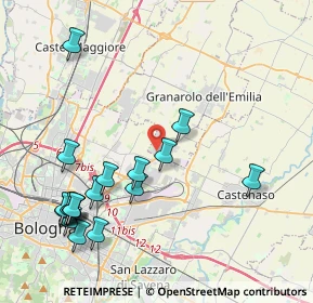 Mappa Via del Lavoro, 40057 Granarolo dell'Emilia BO, Italia (4.81611)