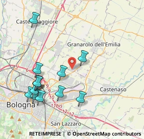 Mappa Via del Lavoro, 40057 Granarolo dell'Emilia BO, Italia (4.46923)