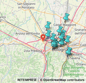 Mappa Via Marco Emilio Lepido, 40121 Bologna BO, Italia (6.24063)