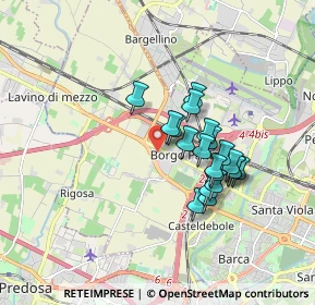 Mappa Via Marco Emilio Lepido, 40121 Bologna BO, Italia (1.406)