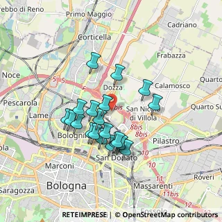 Mappa Via Francesco Zambeccari, 40128 Bologna BO, Italia (1.5015)