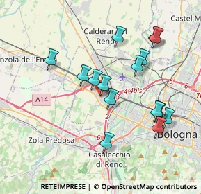 Mappa Via M.E.Lepido, 40132 Bologna BO, Italia (3.67333)