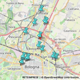 Mappa Via Jacopo di Paolo, 40128 Bologna BO, Italia (2.21667)