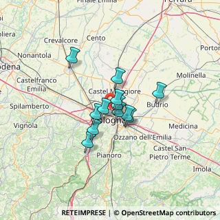 Mappa VIA CORTICELA, 40129 Bologna BO, Italia (8.3975)