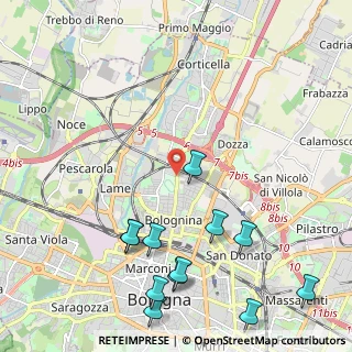 Mappa VIA CORTICELA, 40129 Bologna BO, Italia (2.78)