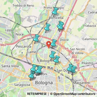 Mappa VIA CORTICELA, 40129 Bologna BO, Italia (2.20133)