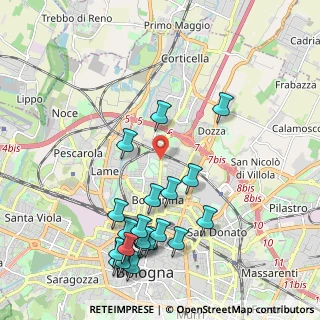 Mappa VIA CORTICELA, 40129 Bologna BO, Italia (2.37)