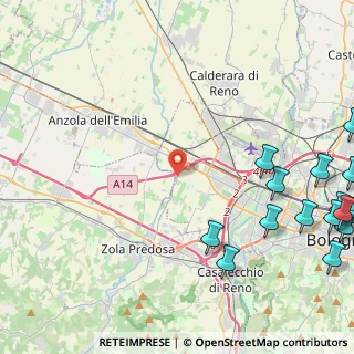 Mappa Via San Sebastiano, 40132 Bologna BO, Italia (7.03933)