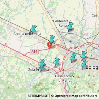 Mappa Via San Sebastiano, 40132 Bologna BO, Italia (4.29636)