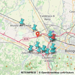 Mappa Via San Sebastiano, 40132 Bologna BO, Italia (3.79938)