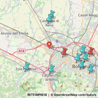Mappa Via Fausto Coppi, 40132 Bologna BO, Italia (6.07417)