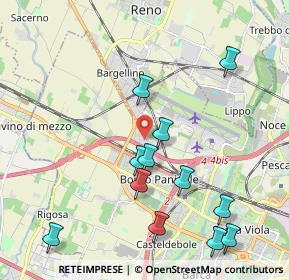 Mappa SP 568 Persicetana KM 30+500, 40132 Bologna BO, Italia (2.265)