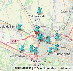 Mappa SP 568 Persicetana KM 30+500, 40132 Bologna BO, Italia (3.5525)