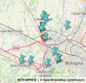 Mappa SP 568 Persicetana KM 30+500, 40132 Bologna BO, Italia (3.56231)