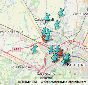 Mappa SP 568 Persicetana KM 30+500, 40132 Bologna BO, Italia (3.59737)