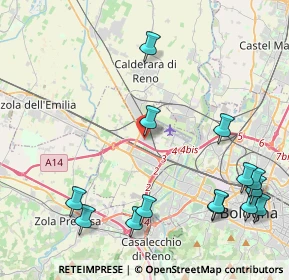 Mappa SP 568 Persicetana KM 30+500, 40132 Bologna BO, Italia (5.45071)