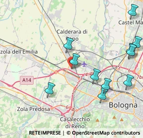 Mappa SP 568 Persicetana KM 30+500, 40132 Bologna BO, Italia (5.2375)