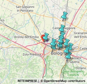 Mappa SP 568 Persicetana KM 30+500, 40132 Bologna BO, Italia (6.80154)