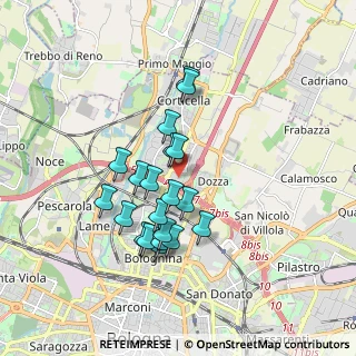 Mappa Via Lugo, 40128 Bologna BO, Italia (1.5355)