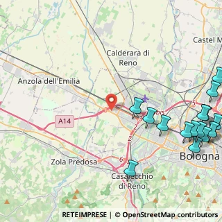 Mappa Via degli Alberelli, 40132 Bologna BO, Italia (6.55125)