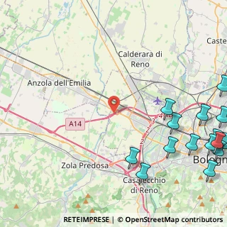 Mappa A14 - Autostrada Adriatica, 40132 Bologna BO, Italia (7.00667)