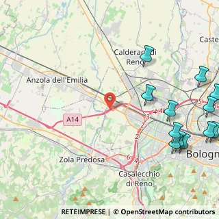 Mappa A14 - Autostrada Adriatica, 40132 Bologna BO, Italia (6.36833)