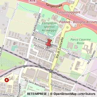 Mappa Via Ettore Zaniboni,  8, 40129 Bologna, Bologna (Emilia Romagna)