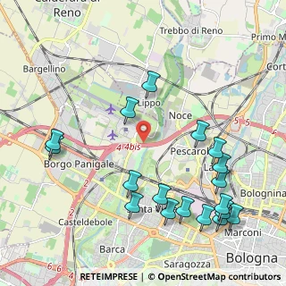 Mappa Tangenziale Nord Bologna, 40132 Bologna BO, Italia (2.55222)