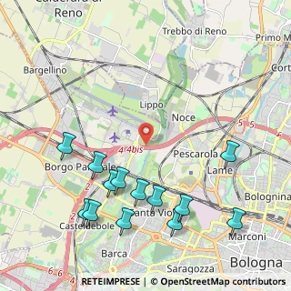 Mappa Tangenziale Nord Bologna, 40132 Bologna BO, Italia (2.51923)