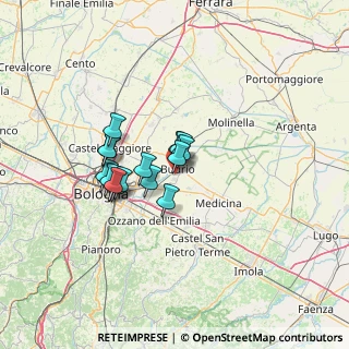 Mappa Via Biscie Martella, 40054 Budrio BO, Italia (9.50067)
