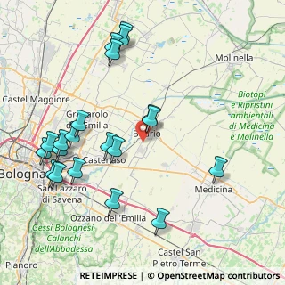 Mappa Via Biscie Martella, 40054 Budrio BO, Italia (9.338)