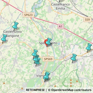 Mappa Via Lombardia, 41057 Spilamberto MO, Italia (5.64636)